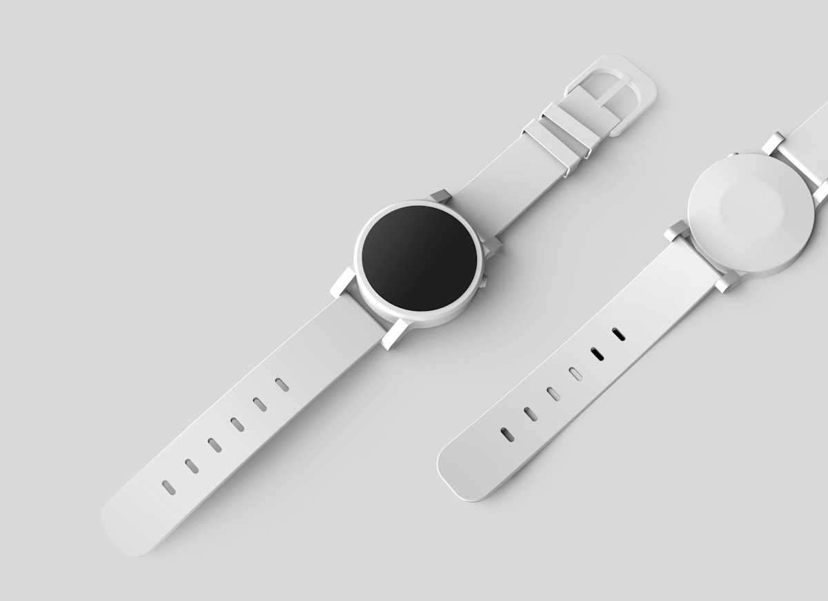Makro-Produktfotografie einer minimalistischen Armbanduhr